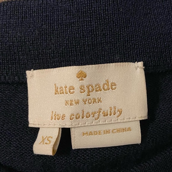 Kate Spade Ginnie Leather Trim Wool Sweater - Picture 5 of 16